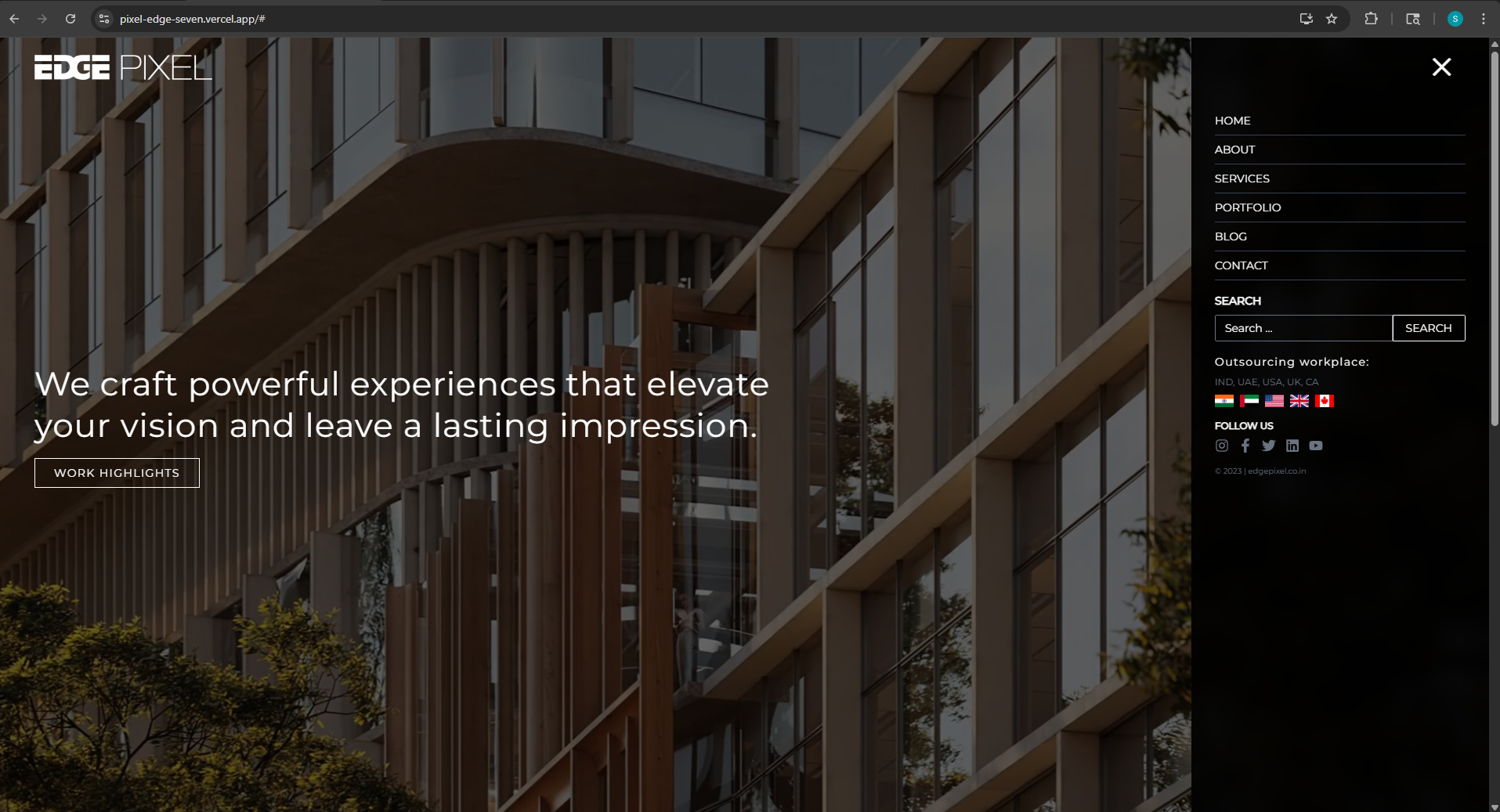 Edge Pixel Website